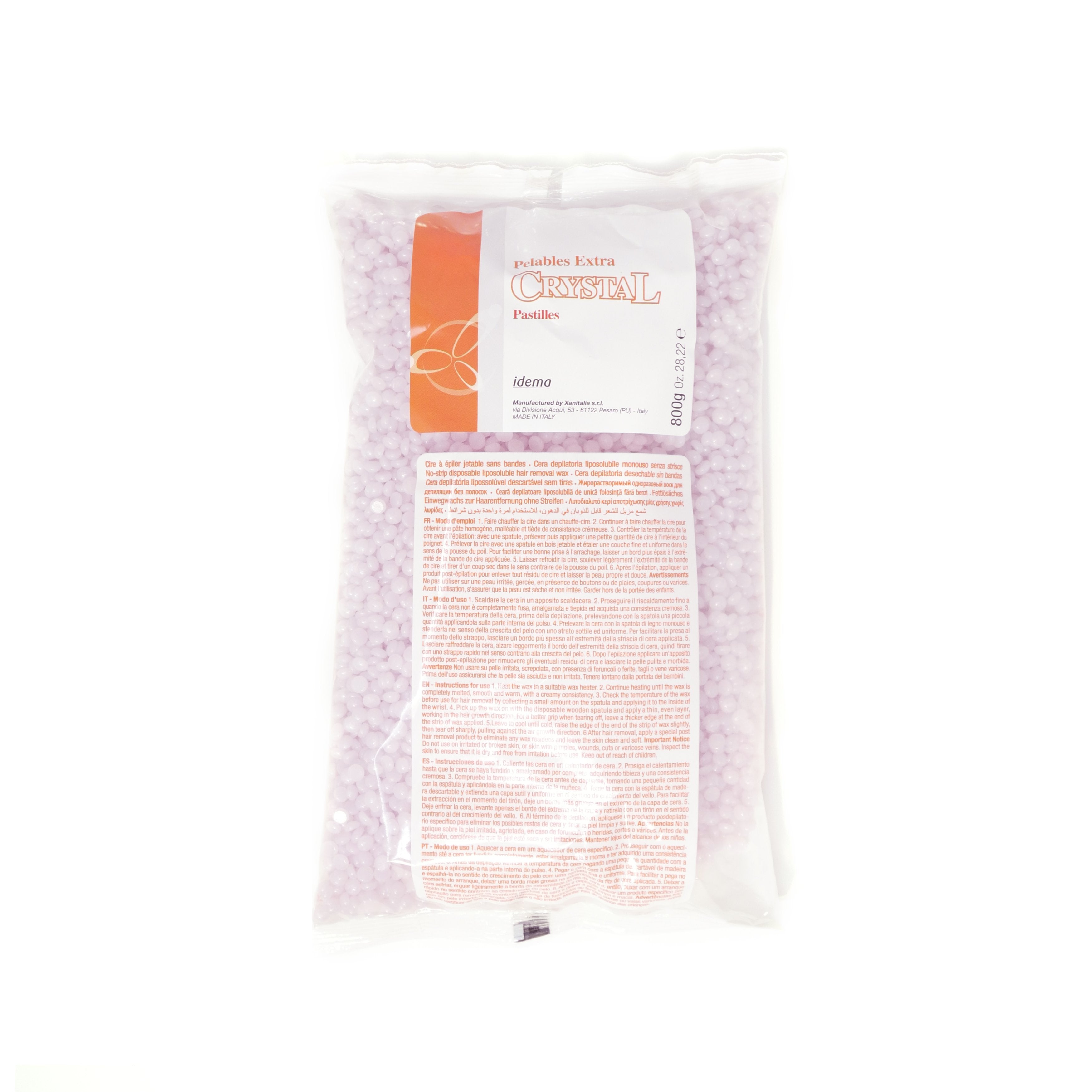 Cera Brasiliana in Perle Senza Colofonia Mauve Jasmine XANITALIA IDEMA Diroestetica