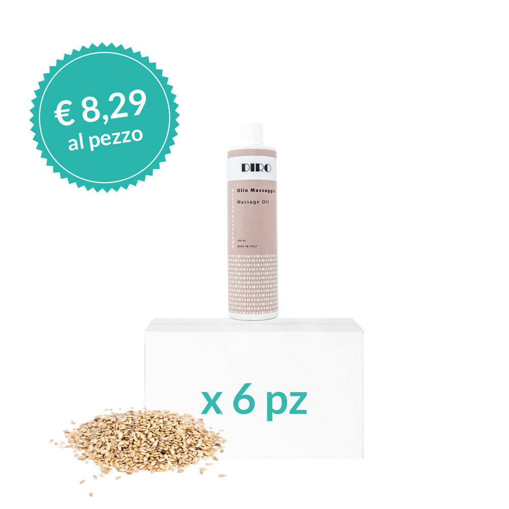 Olio Massaggio Neutro al Sesamo - 500 Ml - 6 Pz Diroestetica