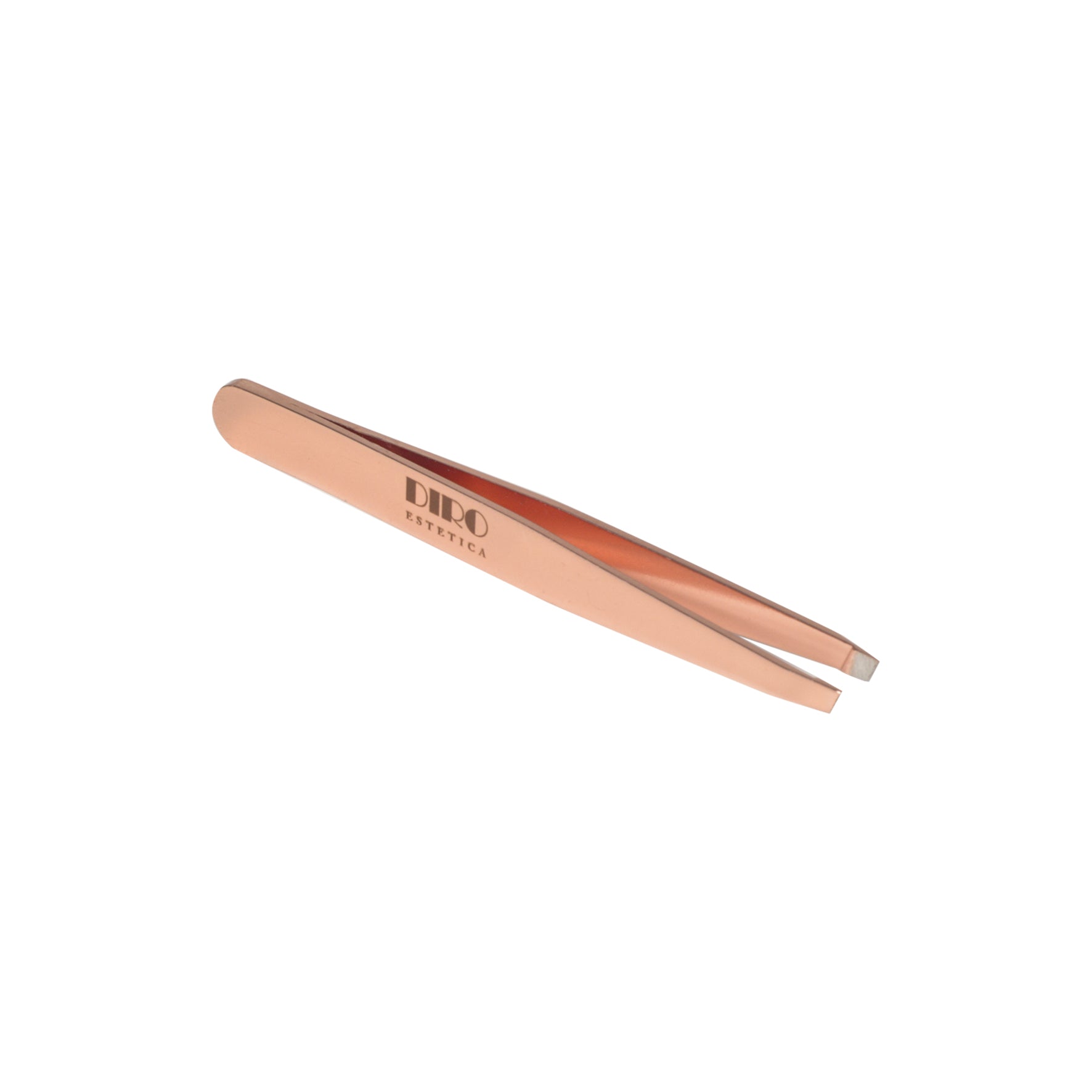 Pinzetta in Acciaio Inox Punta Obliqua Oro Rosa DIROESTETICA Diroestetica