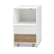 Cassettiera in Legno con Ripiano a vista e 2 Cassetti