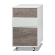 Cassettiera in Nobilato Maddy con 2 Cassetti e 1 Cassettone - Rovere