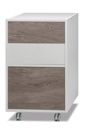 Cassettiera in Nobilato Maddy con 2 Cassetti e 1 Cassettone - Rovere