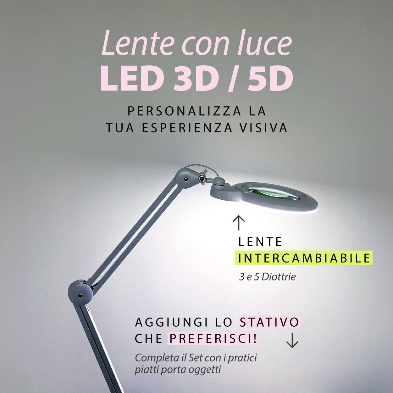 Lente con luce a Led 3d/5d
