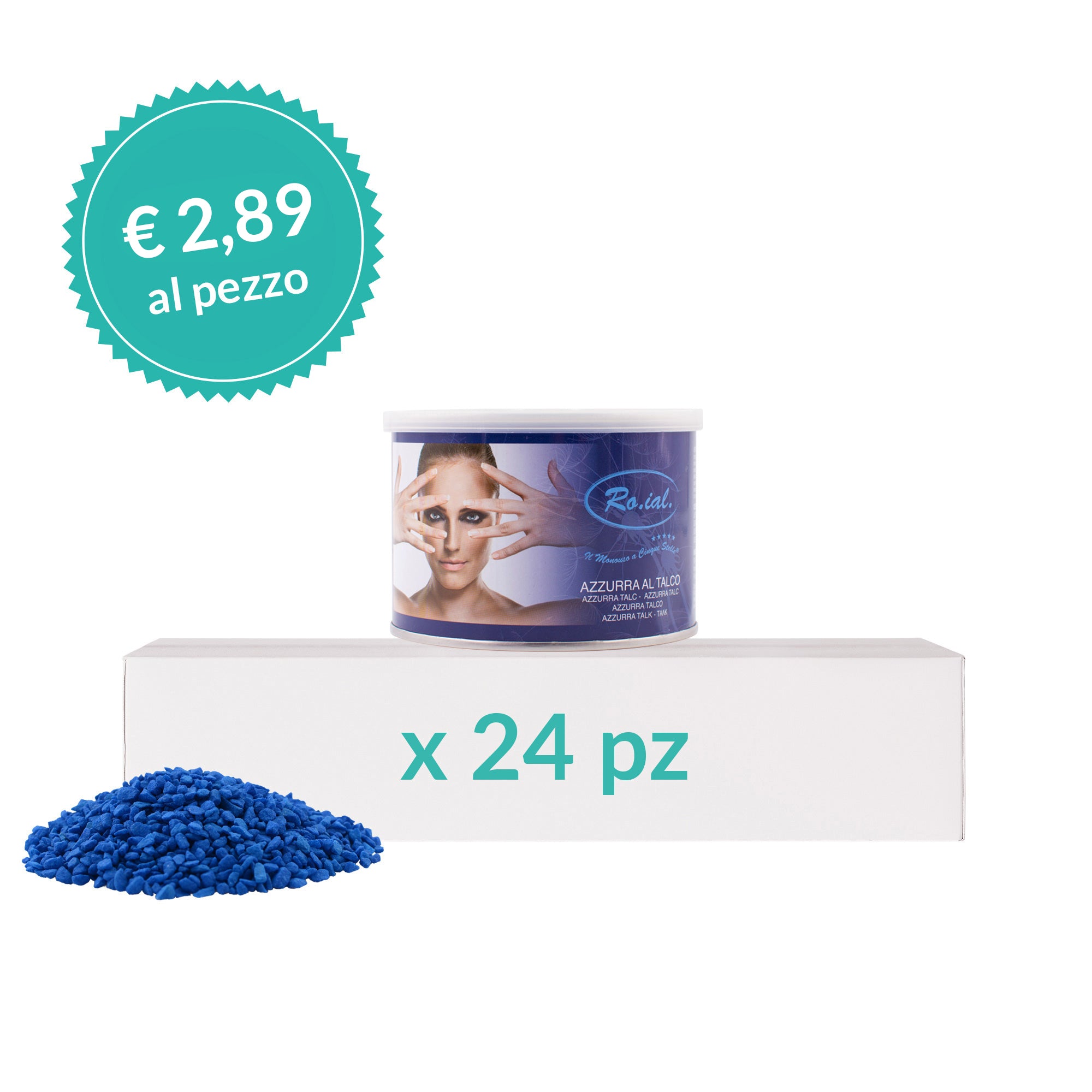 Cera Barattolo Azzurra al Talco RO.IAL - 24 Pz
