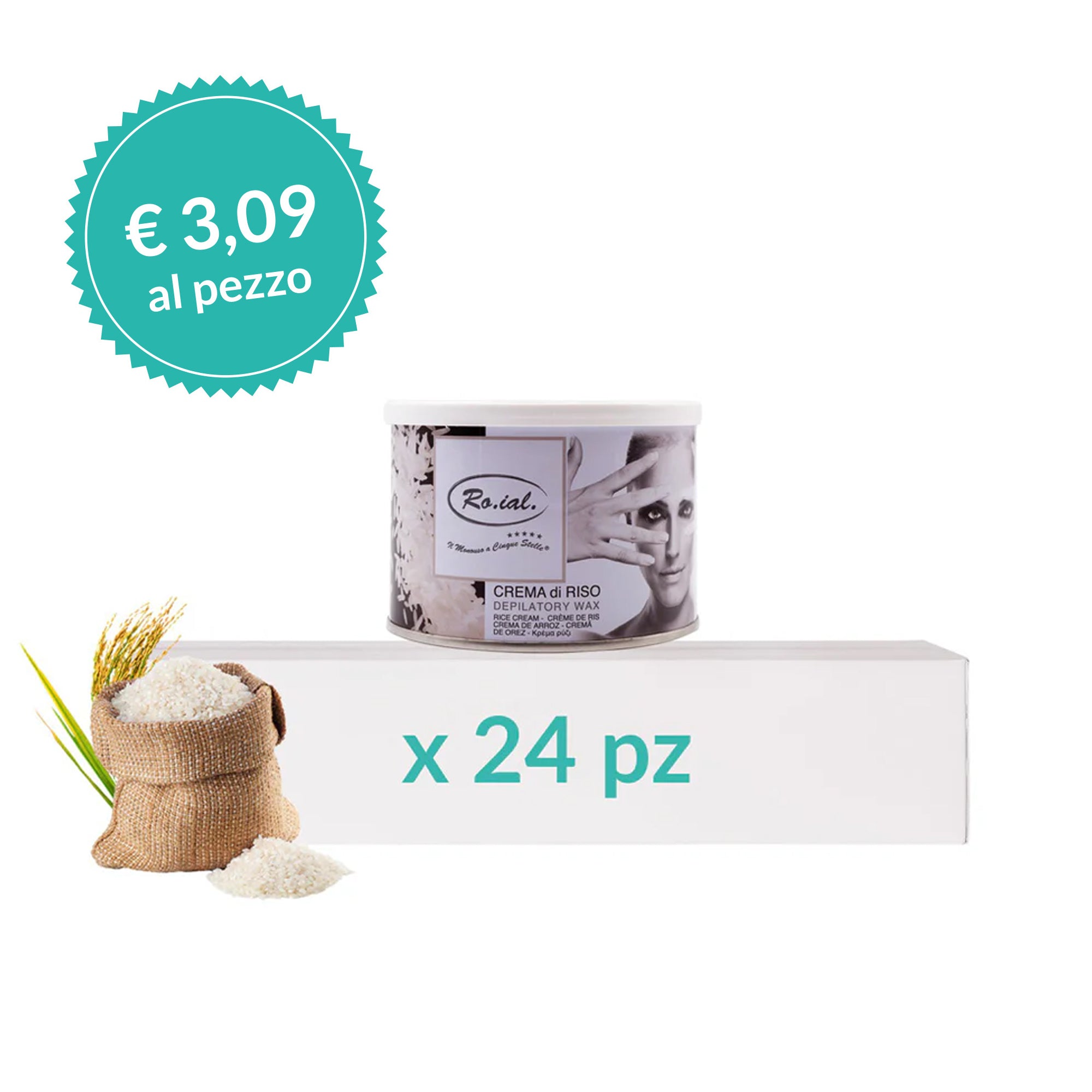 RO.IAL Rice Cream Jar Wax - 24Pcs