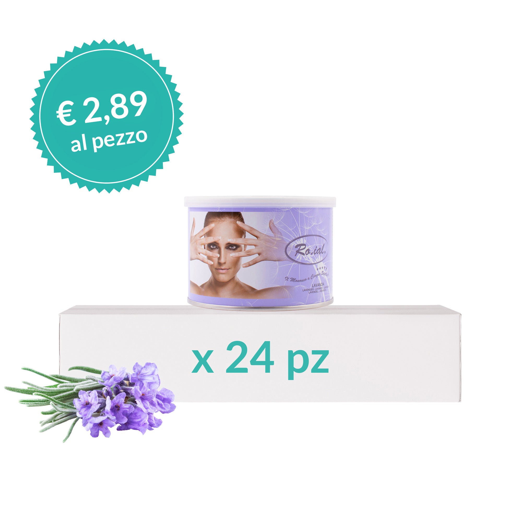 Wax Jar Lavender RO.IAL - 24 Pcs