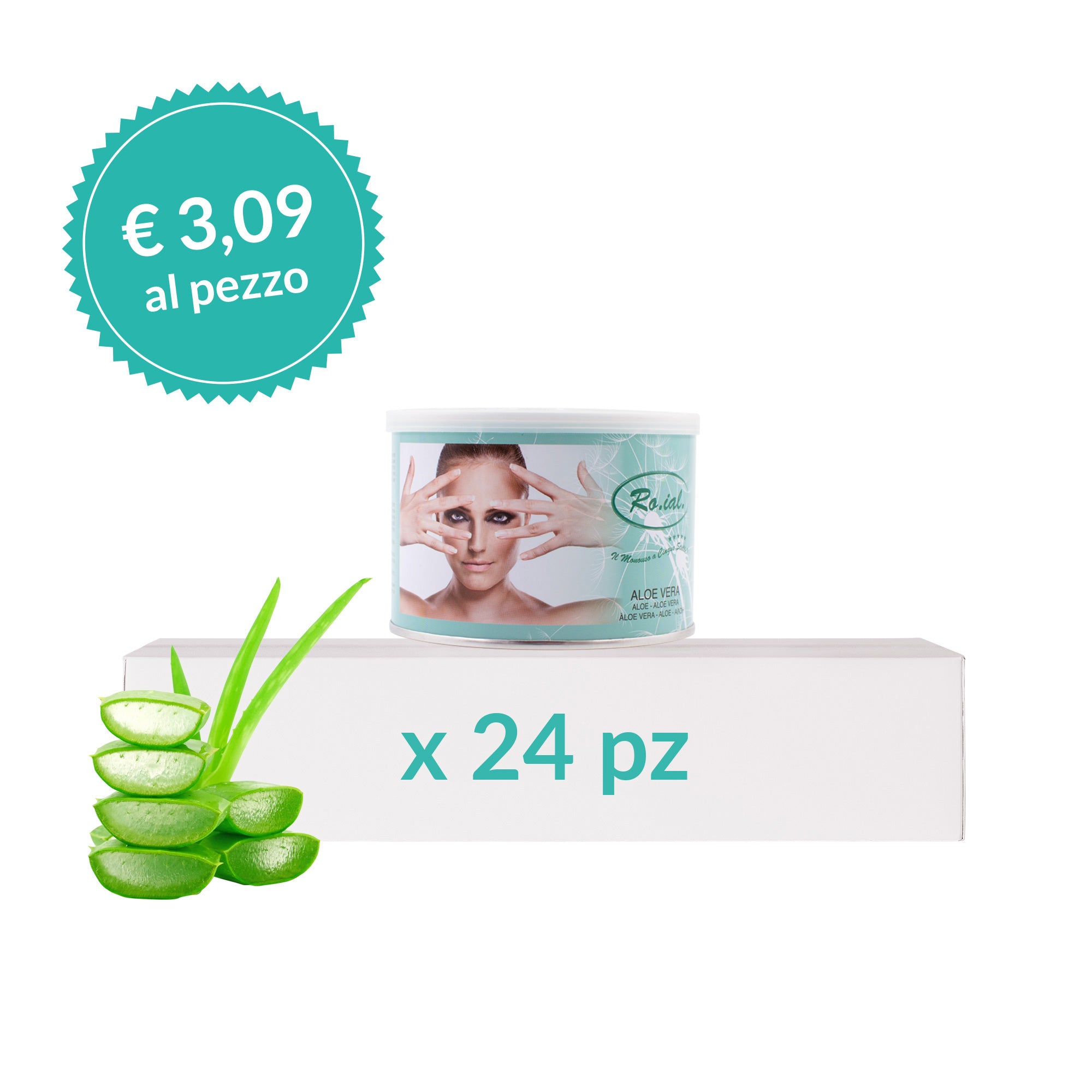 Cera Barattolo Aloe Vera RO.IAL - 24 Pz