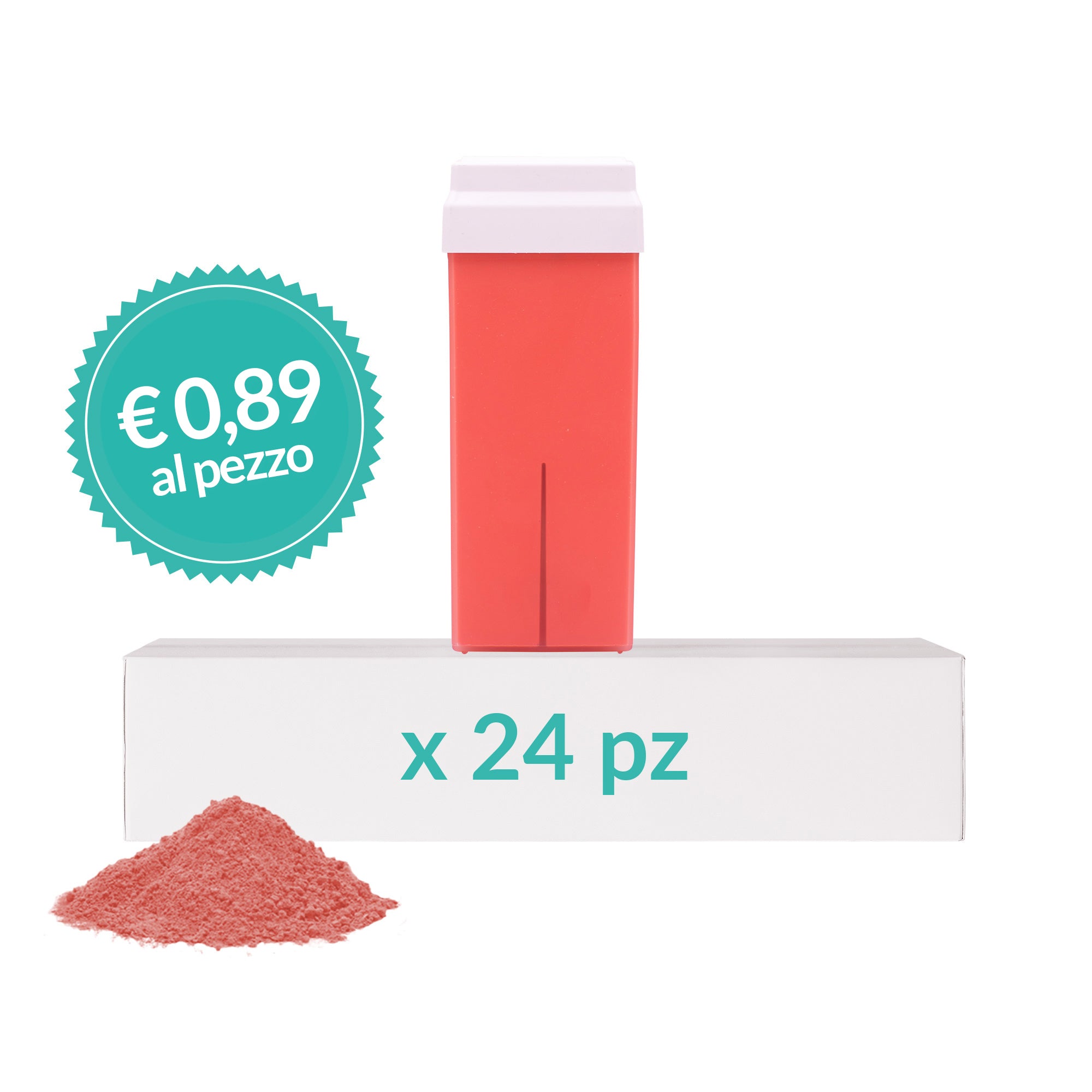 Cera in Cartuccia al Titanio Rosa RO.IAL - 24 Pz