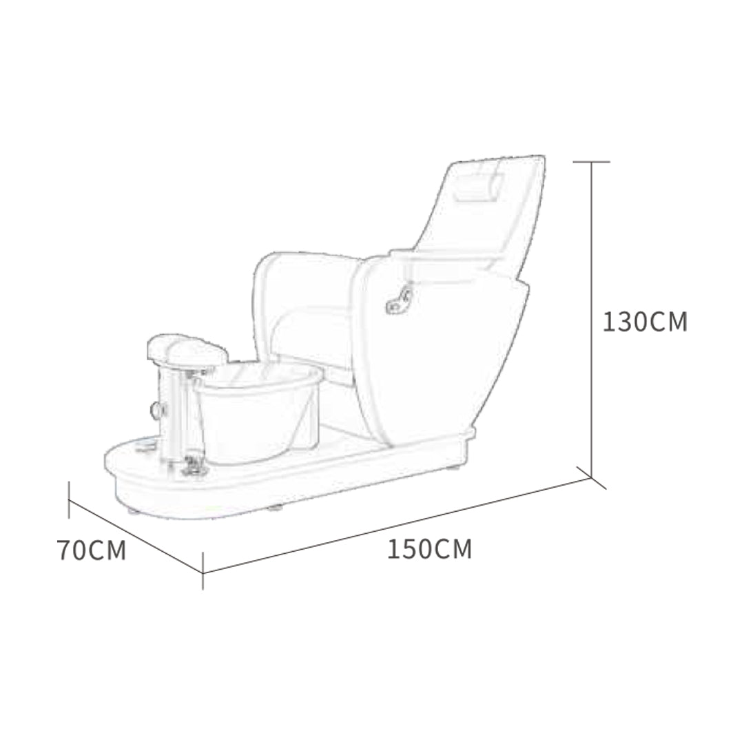 Electric Podiatry Chair with integrated tray
