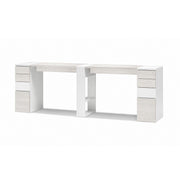 Tavolo Nails Doppio con 2 Cassettiere in Nobilato - Lacero