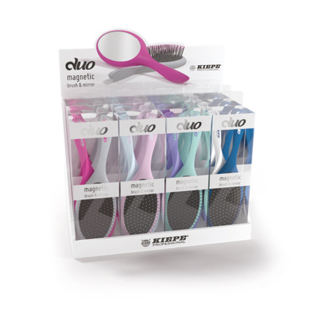 Espositore Spazzole con Specchio Magnetico - 12 Pz