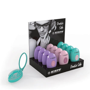 "Double Side" Brush Display with Mirror - 12 Pcs