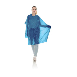 Cape in Blue Polyethylene 110 x130 - 20 pcs