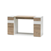 Tavolo Nails in Legno con Doppia Casssettiera