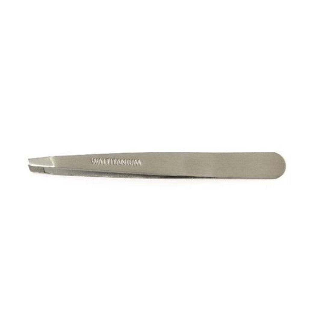 Titanium Tweezers with Oblique Tip Extra Slim Rostfrei