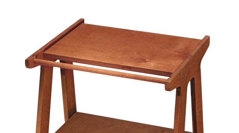 Carrello a 3 Ripiani in Legno