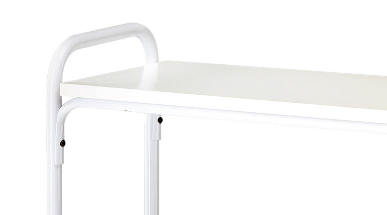 Carrello in Acciaio con 3 ripiani in Legno