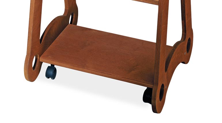 Carrello a 3 Ripiani in Legno