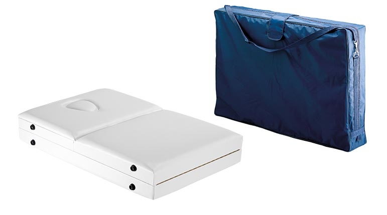 Portable Steel Cot with 2 Joints with Reinforced White Faux Leather Legs