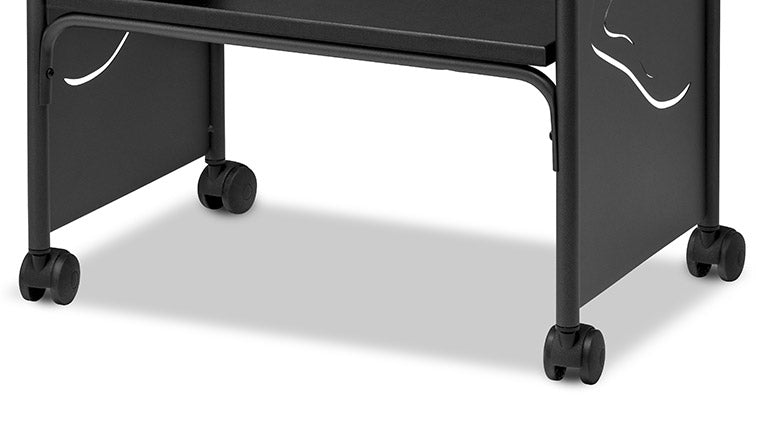 Carrello Design in Acciaio con 2 Ripiani in Legno XL