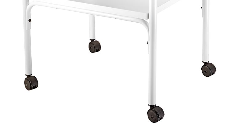 Carrello in Acciaio con 2 ripiani in Legno + Cassetto