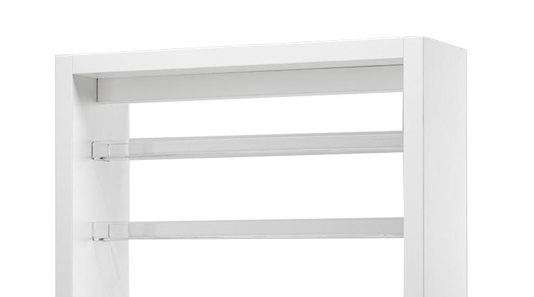 Tavolo Nails in Legno con Doppia Casssettiera ed Espositore