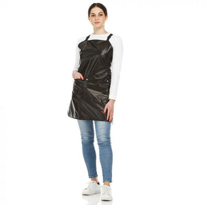 Black PU stain-resistant apron - 62x70h