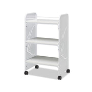Design steel trolley with 3 wooden shelves