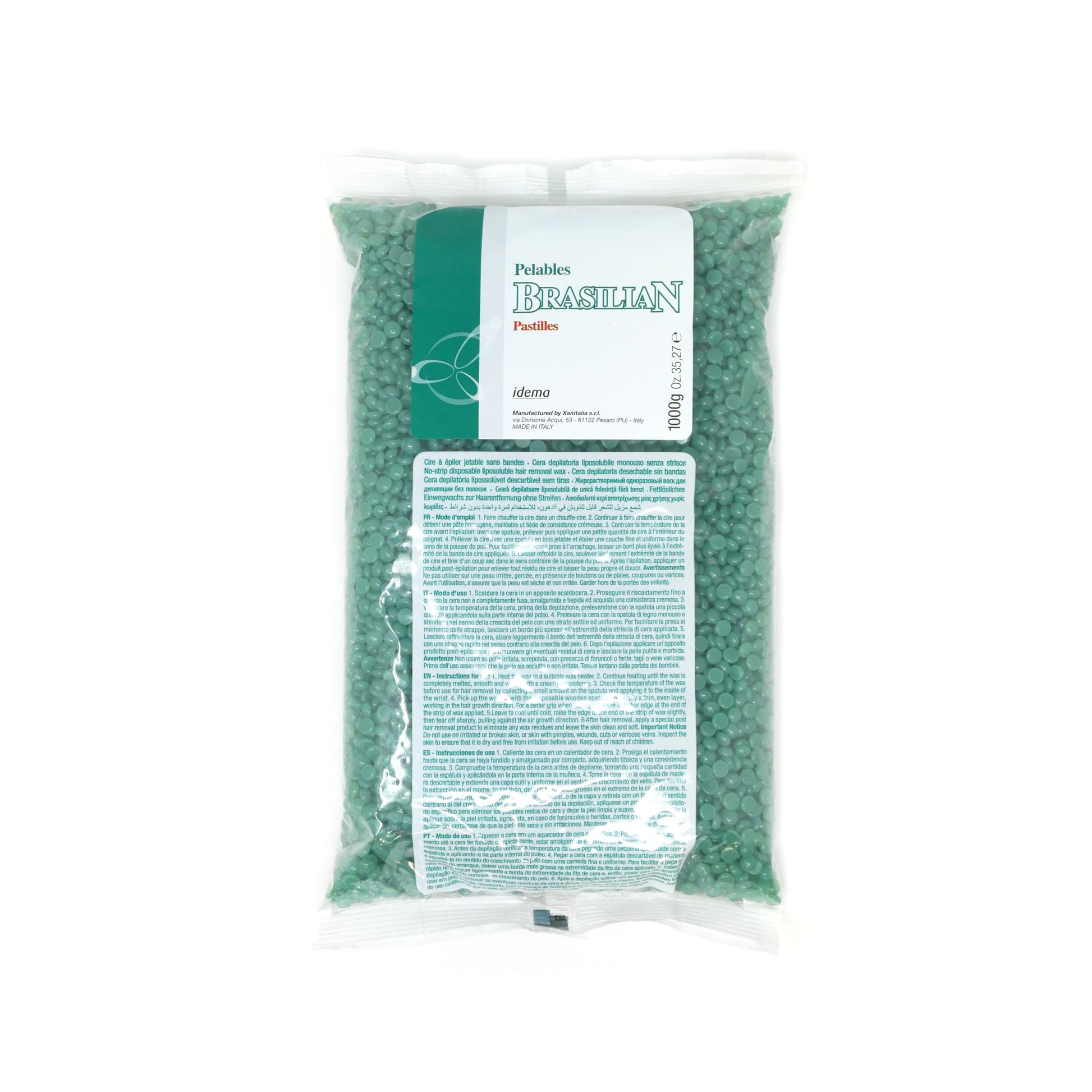 Cera Brasiliana in Perle Clorofilla XANITALIA IDEMA Diroestetica