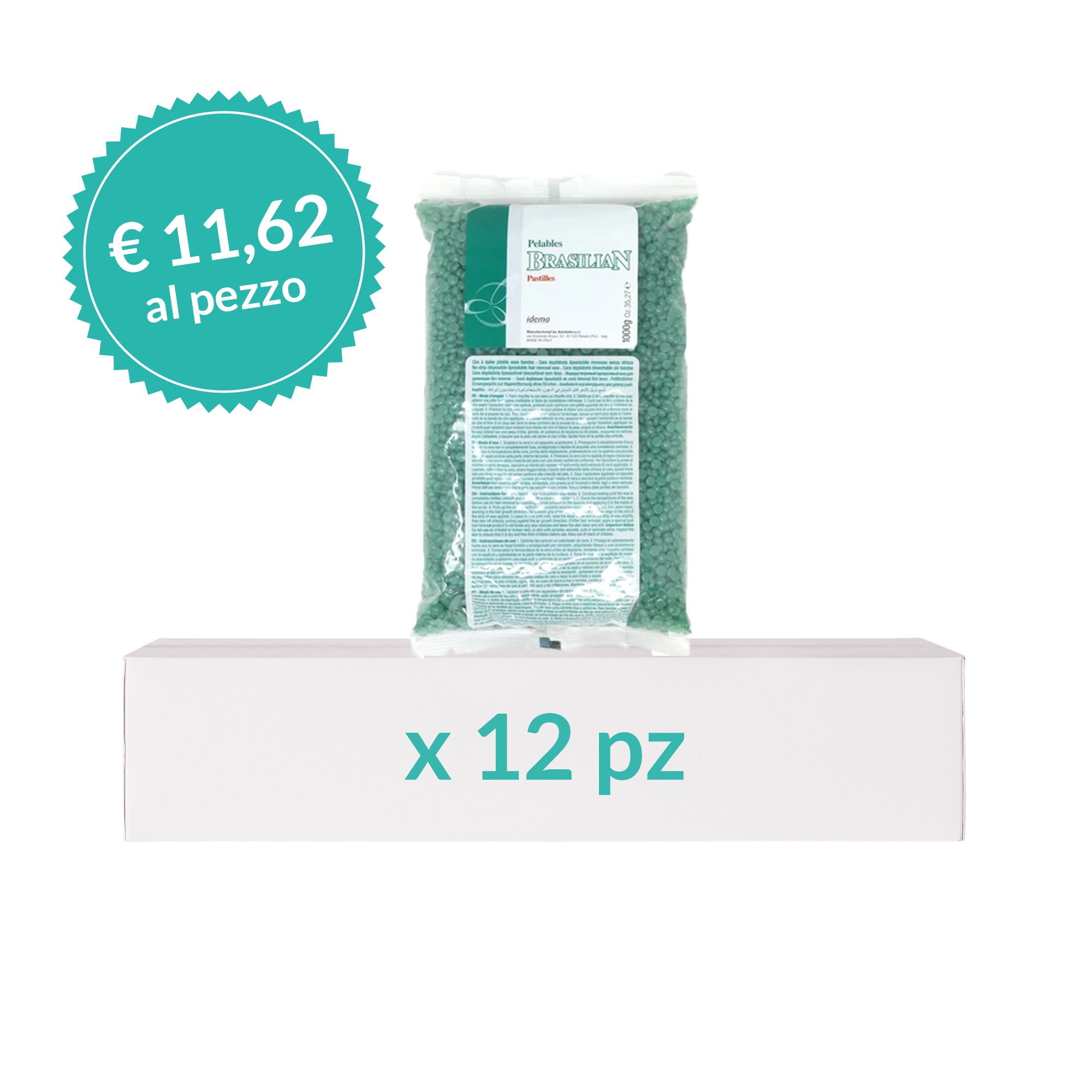 Cera Brasiliana in Perle Clorofilla 12 Pz