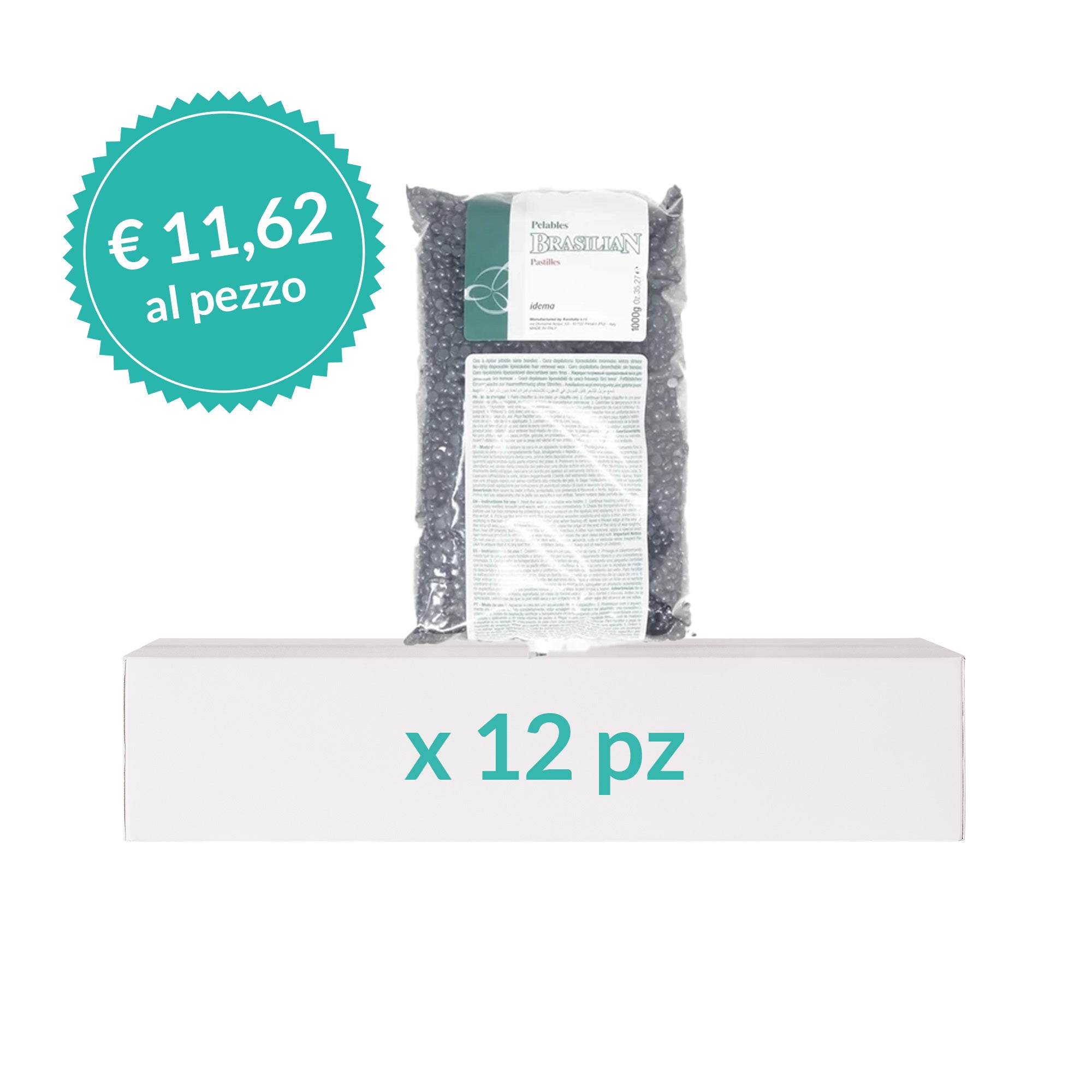 Cera Brasiliana in Perle Nera 1kg - 12 Pz