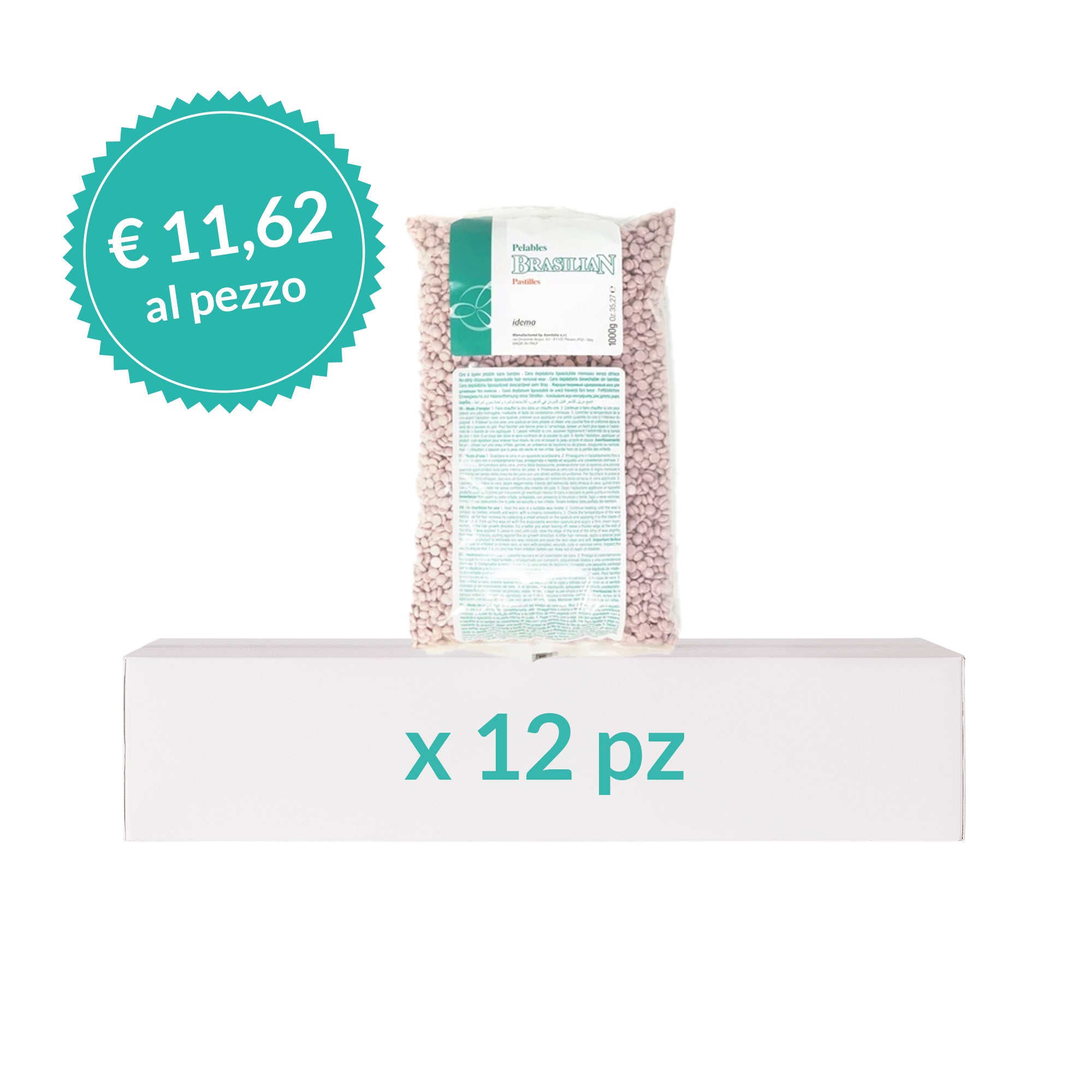 Cera Brasiliana in Perle Rosa 1kg - 12 Pz