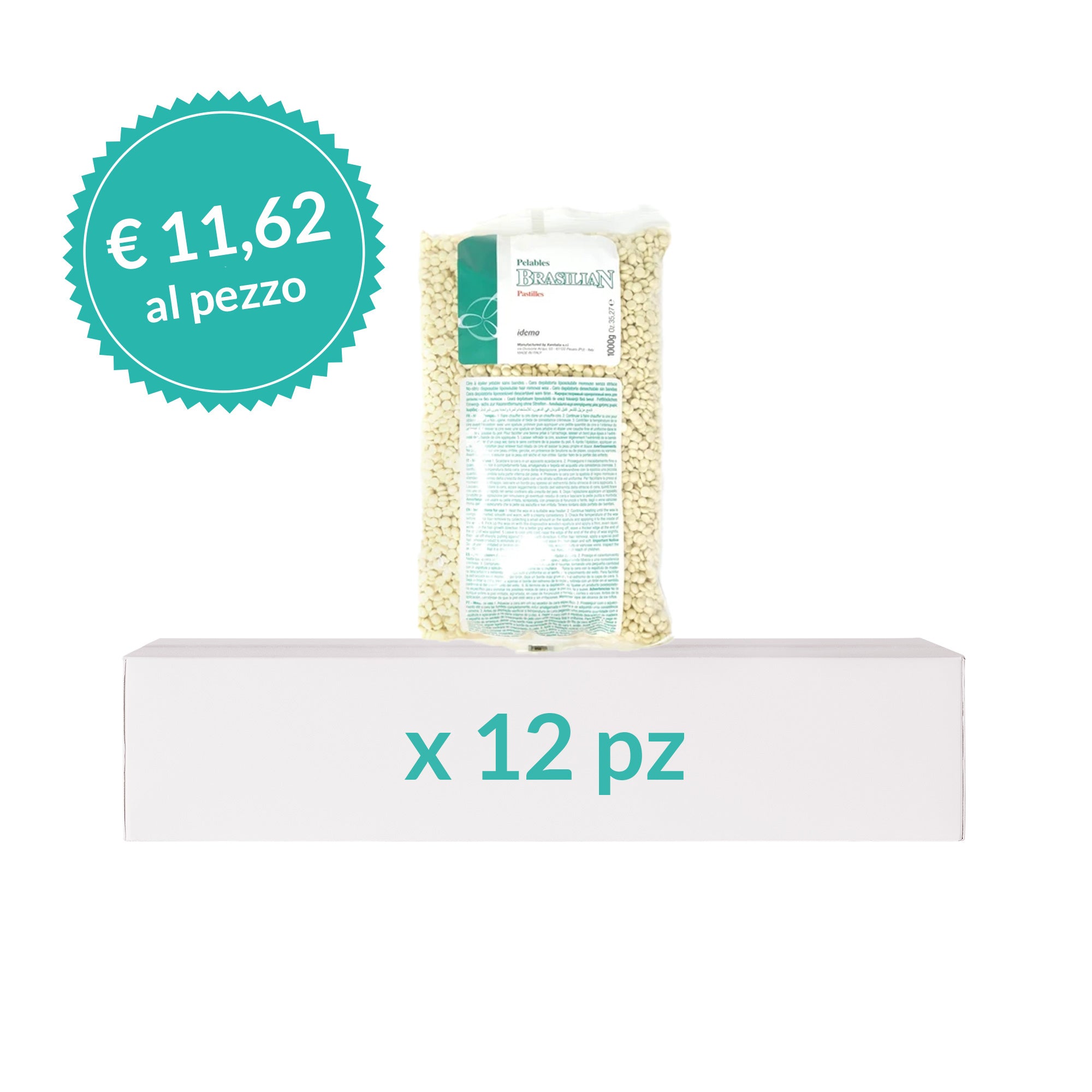 Cera Brasiliana in Perle Vaniglia 1kg - 12 Pz