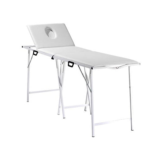 Lettino in Acciaio Portatile con Schienale Reclinabile Diroestetica