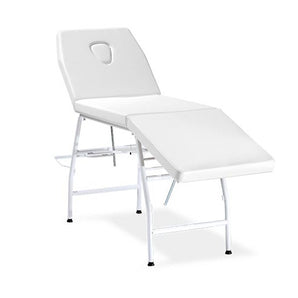 Lettino in Acciaio a 3 Snodi in Ecopelle Bianco Diroestetica