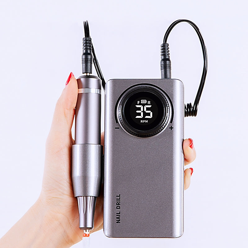 Fresa Unghie Portatile Grigia  - 35000 Giri