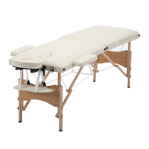Folding Wooden Cot with 2 Joints - White