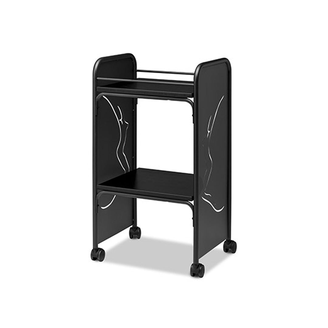 Design Steel Trolley with 2 Wooden Shelves