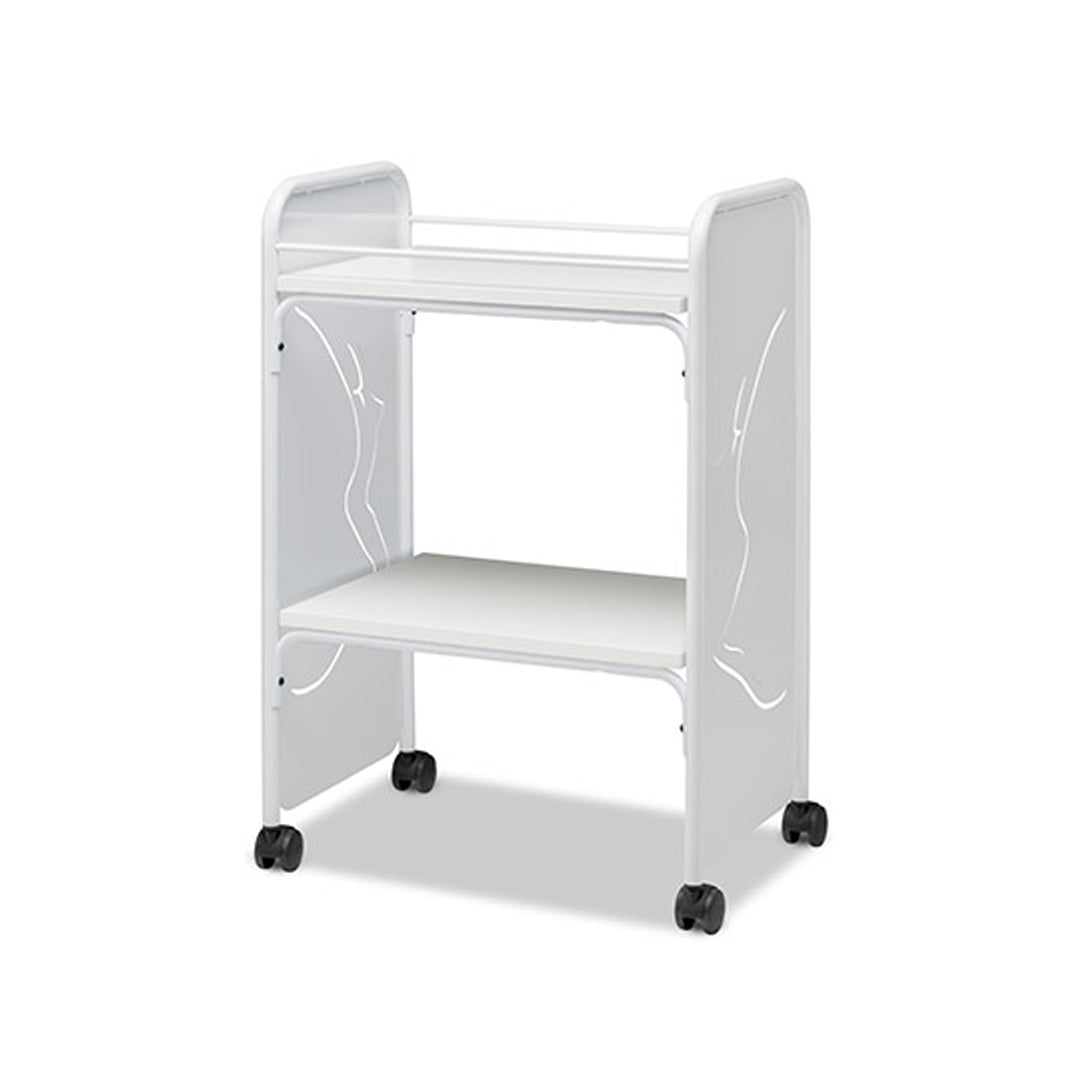 Carrello Design in Acciaio con 2 Ripiani in Legno XL