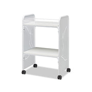 Carrello Design in Acciaio con 2 Ripiani in Legno XL